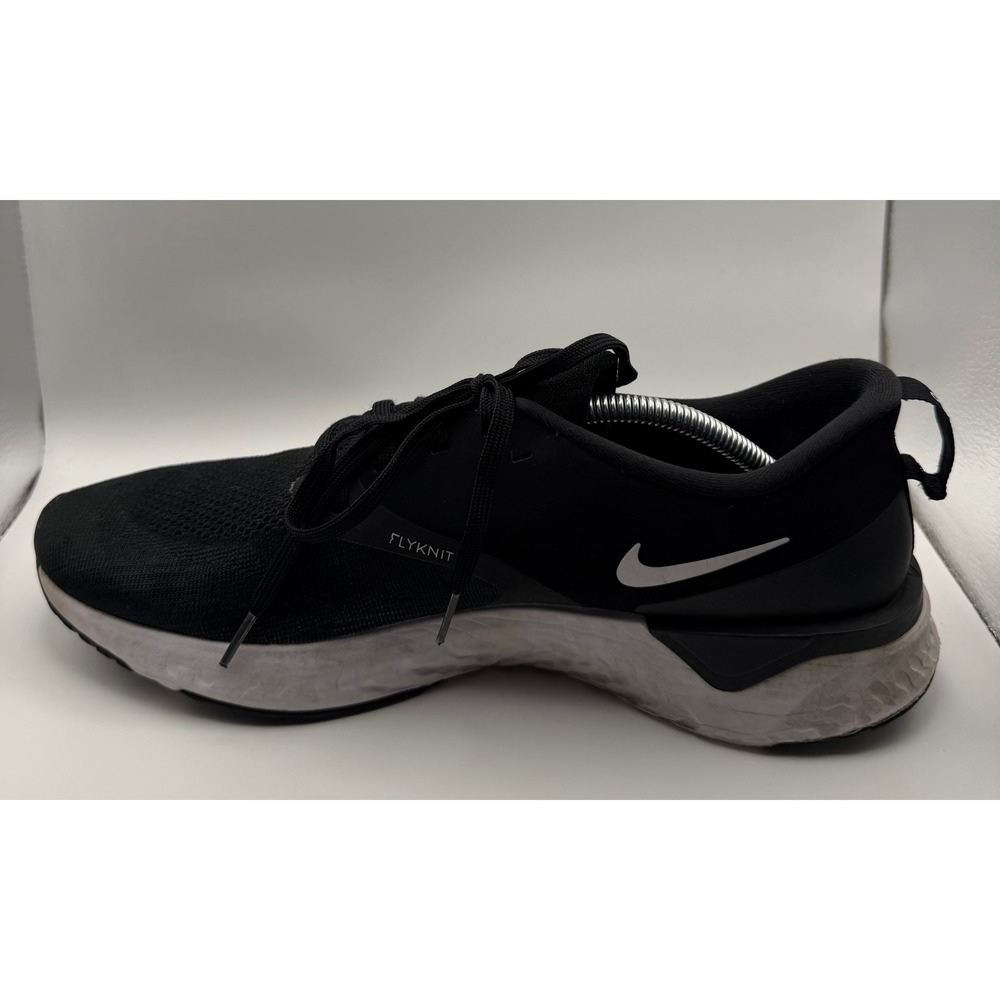 Nike Odyssey React Flyknit 2 Mens 13 Black White Good AH1015-010 Running Shoes